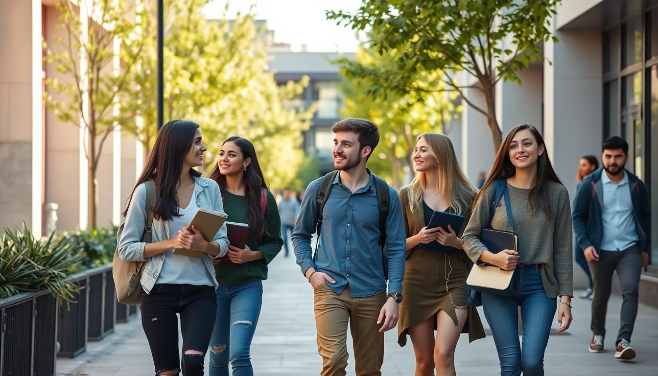 Students working in research laboratory
